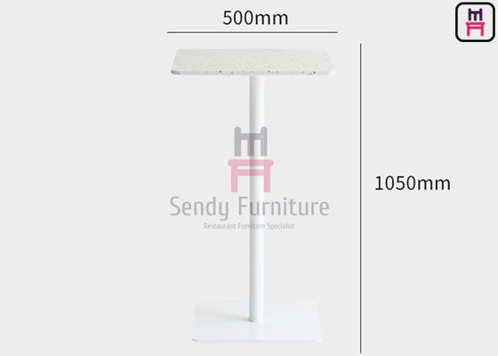 ซื้อ Terrazzo H105cm Square Restaurant Bar Tables บาร์เหล็กเคลือบผง OEM ODM online manufacture