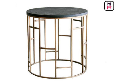 Nodric Design ฐานฐานโลหะไม้ด้านบนโต๊ะกาแฟ D45 * H45 Cm / D55 * H60 Cm