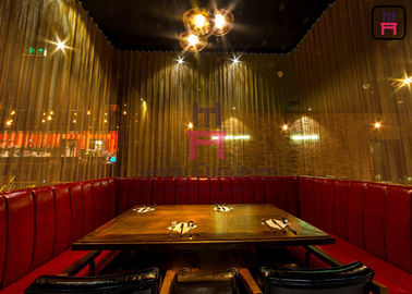 ผ้าหนังรูปตัวยูชุดโซฟาร้านอาหารสำหรับโรงแรม / ร้านเสริมสวย / ร้านกาแฟ