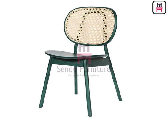 Ash Wood Round Cane Back Armless Dining Chair 0.36cbm