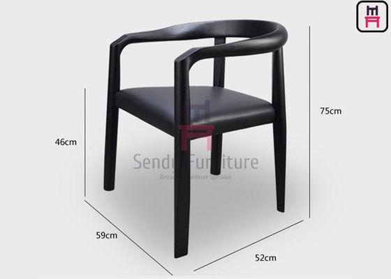 เก้าอี้ร้านอาหารไม้คลาสสิกพร้อมเบาะหนัง พนักพิงแบบซี่ และการเคลือบสีวอลนัท สำหรับการนั่งรับประทานอาหารที่ทนทาน