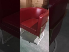 กำมะหยี่หุ้มเบาะหลังต่ำ 0.42cbm เก้าอี้รับประทานอาหารร้านอาหาร