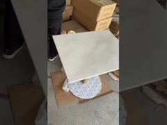 โต๊ะหินอ่อน Marmo Calacatta พร้อมฐานสแตนเลสขัดทองสำหรับร้านอาหาร / โรงแรม