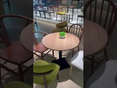 4 คน / 6 คน ไม้ฝา / แลมเนท โต๊ะอาหารกันน้ํา สําหรับการใช้ในร้านอาหาร