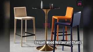 เก้าอี้ร้านอาหารไม้เนื้อแข็งเพื่อการรับประทานอาหารที่หรูหรา